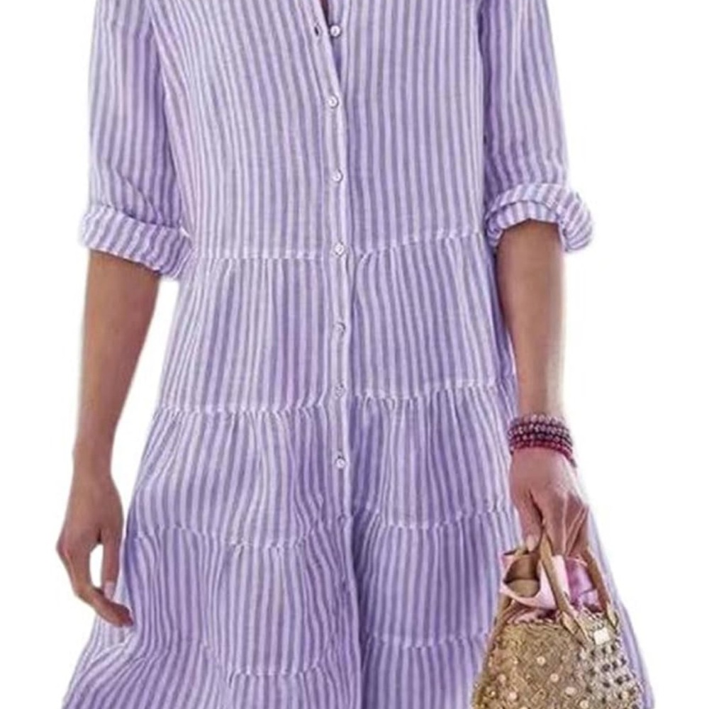 Striped Long Sleeve Dress